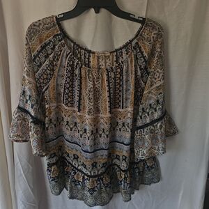 Democracy Multicolor Boho Blouse
